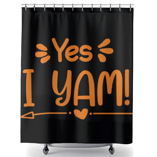Yes I Yam Thanksgiving Shower Curtains