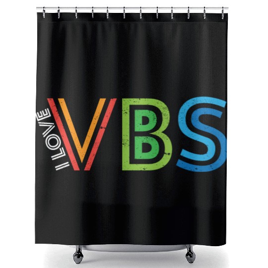 I Love VBS Vacation Bible School Crew Church Shower Curtains