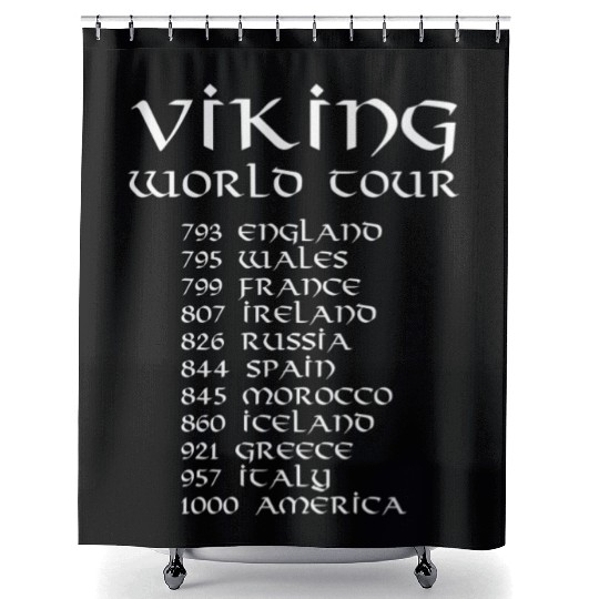 Viking World Tour Shower Curtains