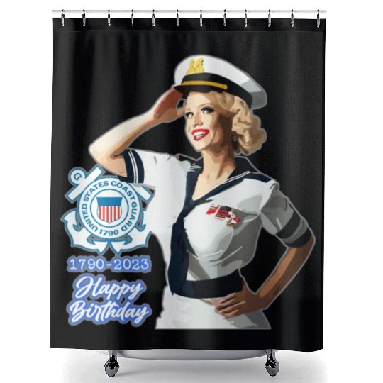 U.S. Coast Guard 233rd Birthday Shower Curtains
