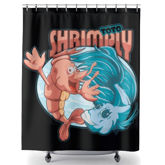 shrimp and catfish Shower Curtains