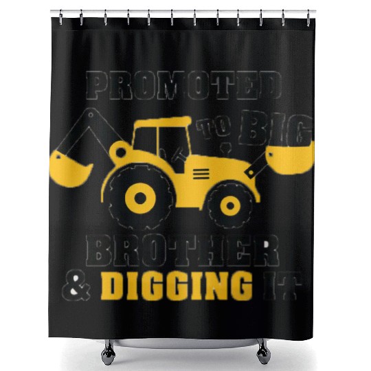 Promoted to big brother & digging it for newborn Shower Curtains