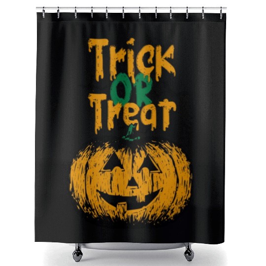 trick or treat Shower Curtains