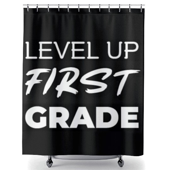 Back to School Shower Curtains Level Up 1st