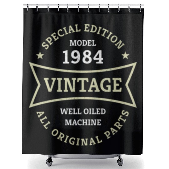 Born 1984 Vintage 40 Year Old 40th Birthday Gifts Shower Curtains