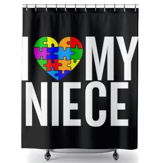 I Love My Niece Shower Curtains