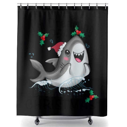 Great White Christmas Shower Curtains