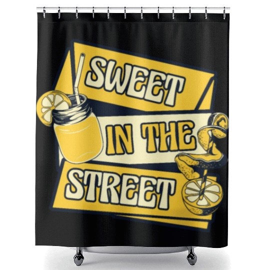 Sweet In The Street Lemon Juice Business Lemonade Shower Curtains