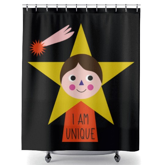 I Am Unique Words Of Affirmation Birthday Shower Curtains