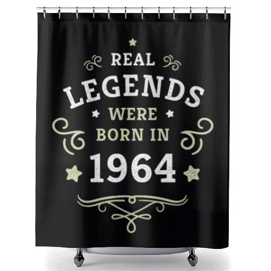 60th Birthday Gift Real Legends were born in 1964 Shower Curtains