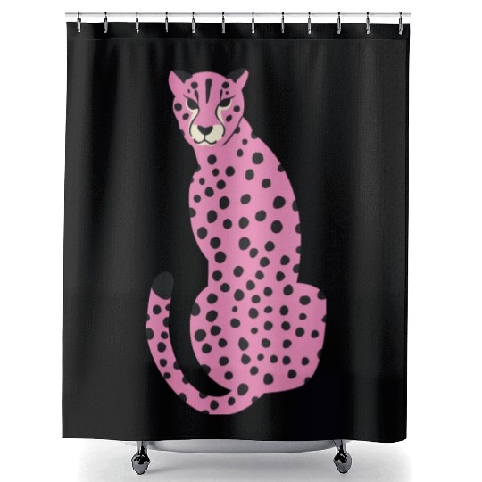 Pink Cheetah Shower Curtains