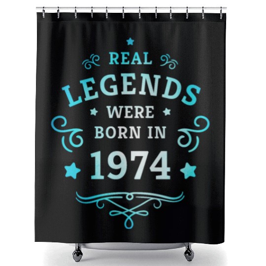 Real Legends were born in 1974 50th Birthday Gift Shower Curtains