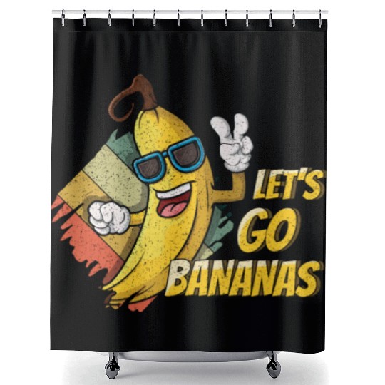 Cool Funny Banana Meme Let Us Go Banana Shower Curtains