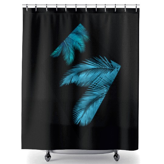 Palm tree icon Shower Curtains