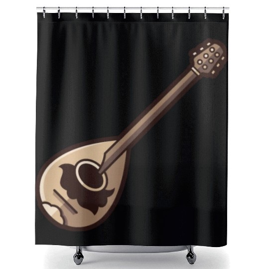 Greek Bouzouki Shower Curtains