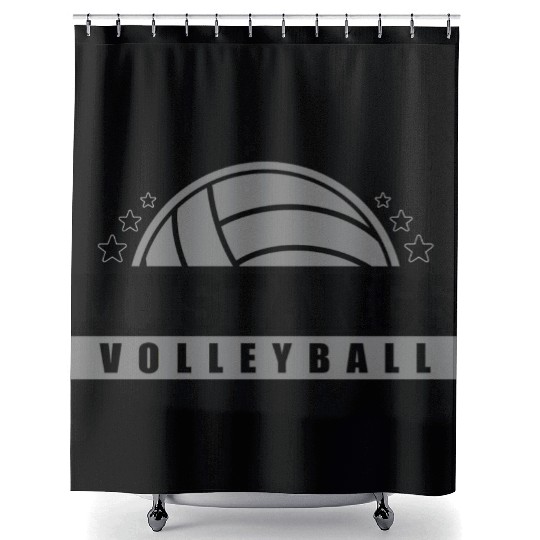 Mustangs Volleyball Coach Sports Team Spirit Wear Shower Curtains