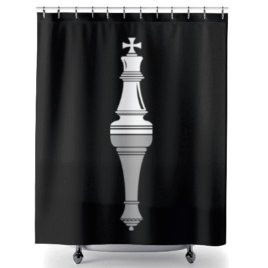 Chess King Queen Piece Game Player Club Lover Shower Curtains