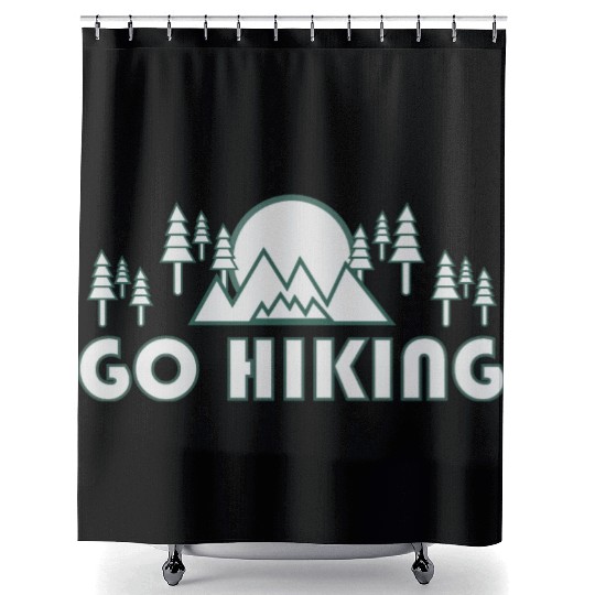 Take a Hike, Hiking Lover, Adventure, Nature. Shower Curtains