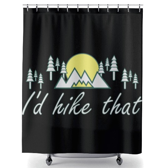 Take a Hike, Hiking Lover, Adventure, Nature. Shower Curtains