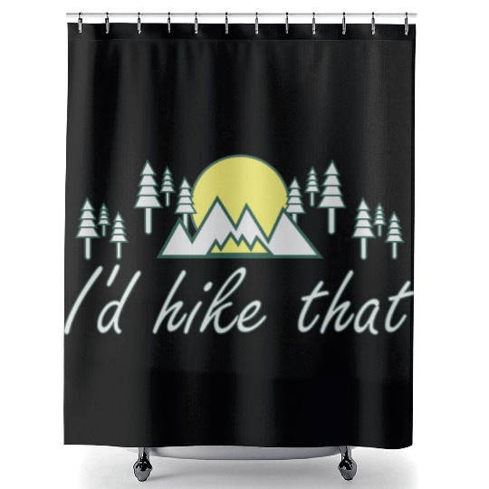 Take a Hike, Hiking Lover, Adventure, Nature. Shower Curtains