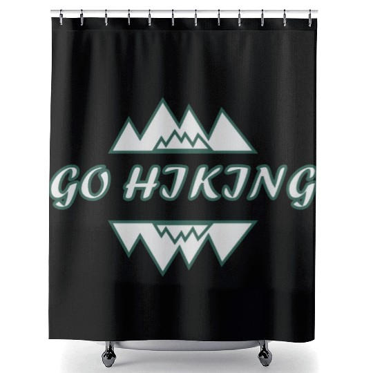 Take a Hike, Hiking Lover, Adventure, Nature. Shower Curtains