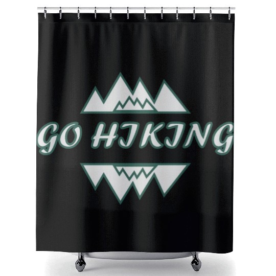 Take a Hike, Hiking Lover, Adventure, Nature. Shower Curtains