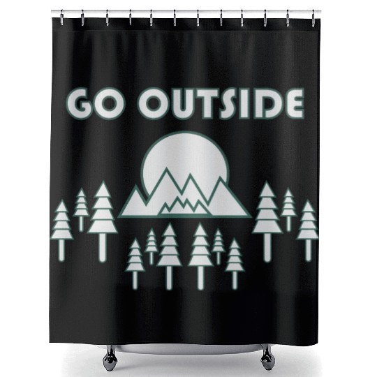 Take a Hike, Hiking Lover, Adventure, Nature. Shower Curtains