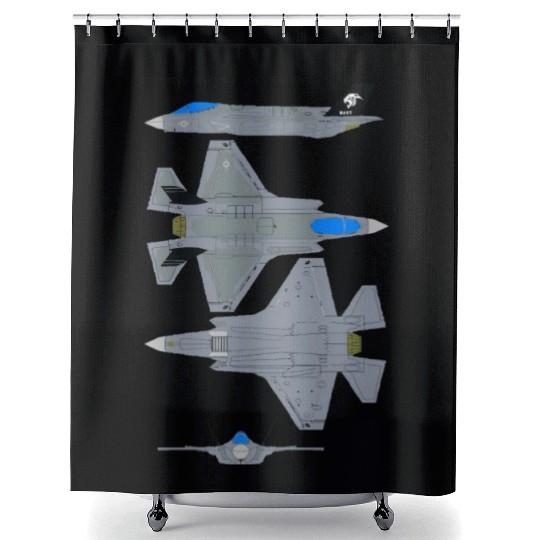 Lockheed Martin F 35B Lightning Shower Curtains
