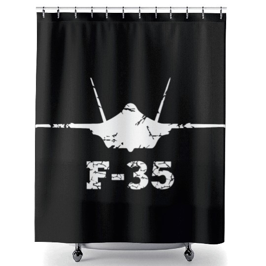 F 35 LOGO Shower Curtains