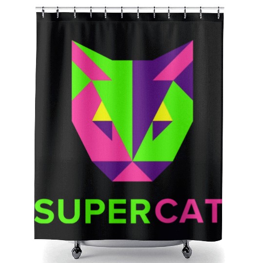 Super cat Shower Curtains