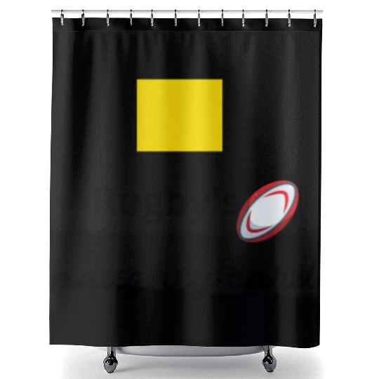 Rugby s naughty card, yellow card Shower Curtains