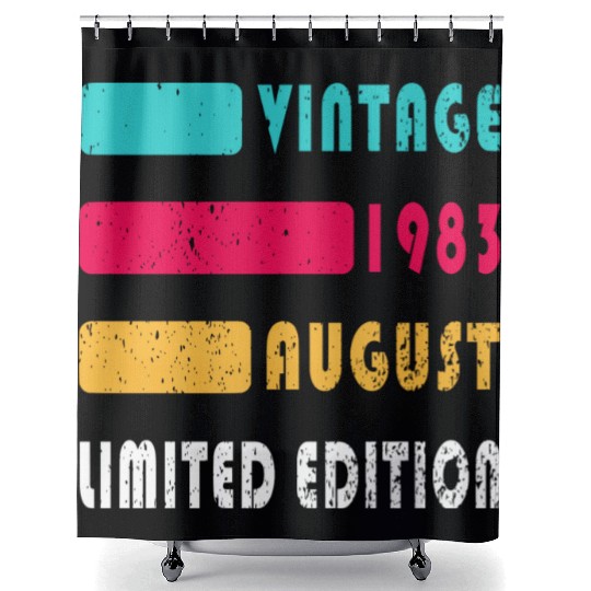 august 1983 Anniversary august 1983 august Shower Curtains
