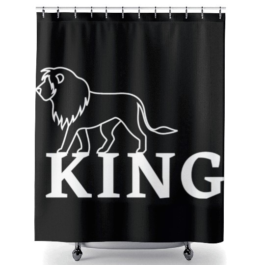 Lion King Wildcat Big Cat Predator Feline Gift Shower Curtains
