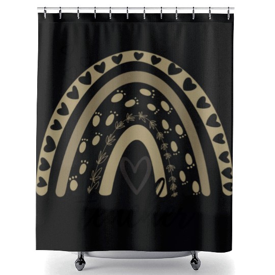 Boho Rainbow Teacher Funny Kindergarten Teacher Shower Curtains