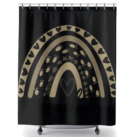 Boho Rainbow Teacher Funny Kindergarten Teacher Shower Curtains