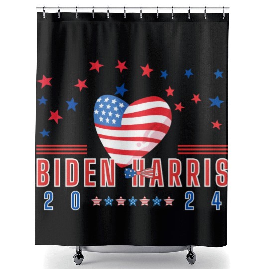 US President Joe Biden supported US Vice President Shower Curtains