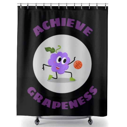 Achieve Grapeness Grape Pun Shower Curtains