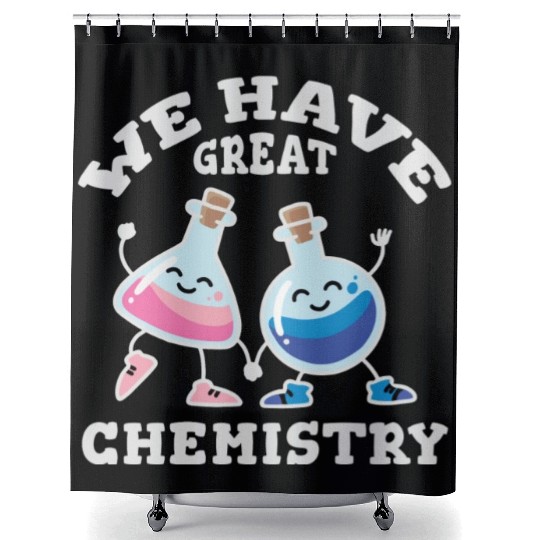 We Have Great Chemistry Laboratory Flasks In Love Shower Curtains