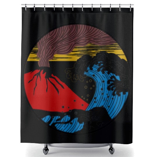 Great Wave off Kanagawa Japan hokusai Aesthetic Shower Curtains
