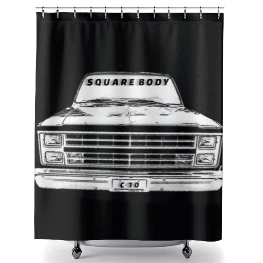 SQUARE BODY Shower Curtains