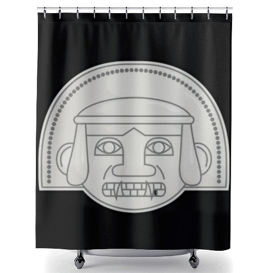 Colombian San Agustin Pre Columbus Indigenous Shower Curtains