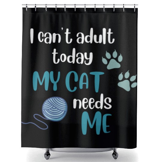 Cat Meme Funny Shower Curtains