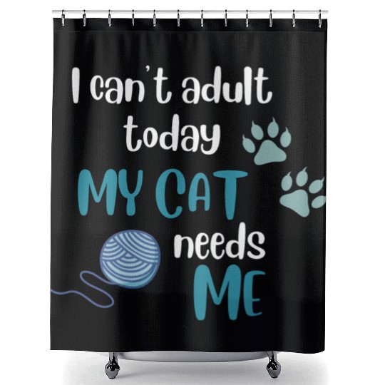 Cat Meme Funny Shower Curtains