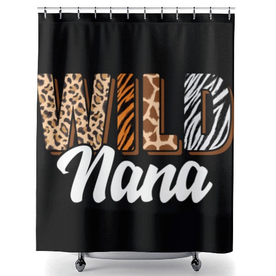 Wild Nana Zoo Born Two Be Wild B-Day Safari Shower Curtains