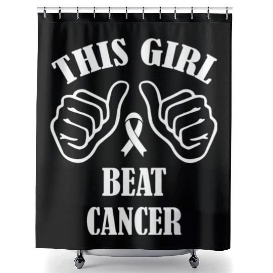 This Girl Beat Cancer Shower Curtains