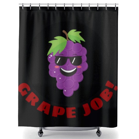 Grape Job Grape Pun Shower Curtains