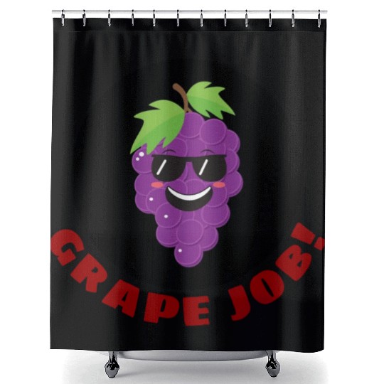 Grape Job Grape Pun Shower Curtains