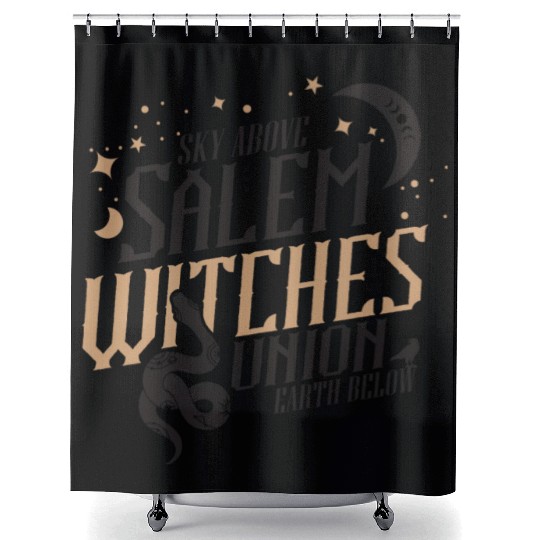 Salem Witches Union Black Shower Curtains