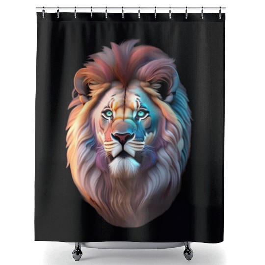 Lion tattoo Shower Curtains