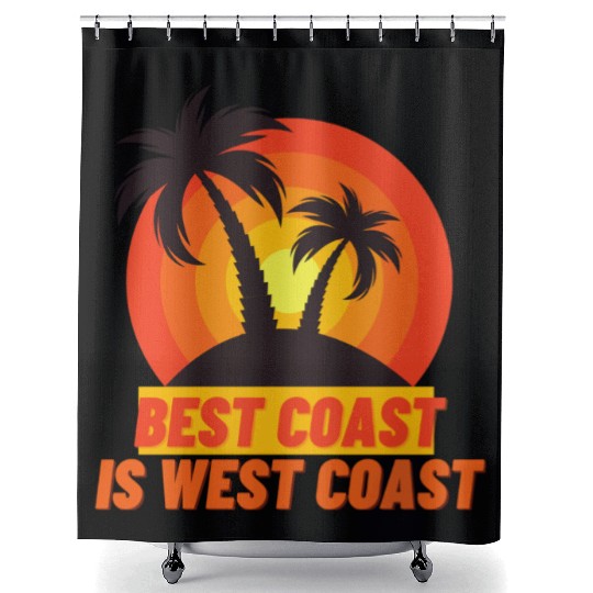 Best Coast Is West Coast Shower Curtains